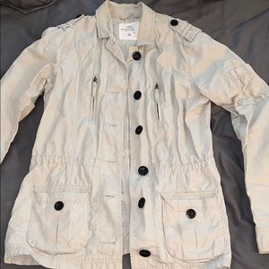 Khaki button down jacket